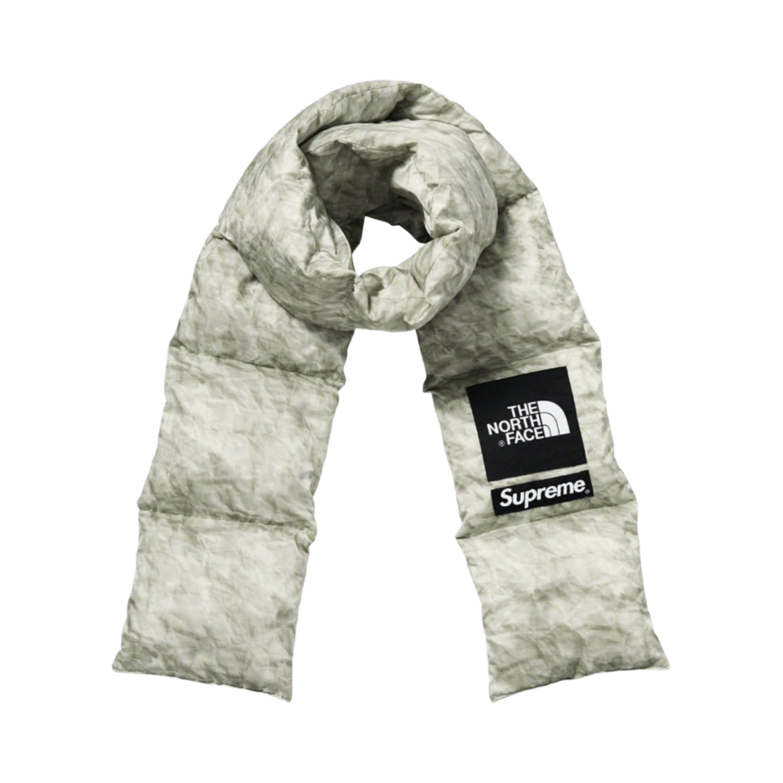 NF0A3FM28YJ Supreme x The North Face Paper Print 700-Fill Down Scarf