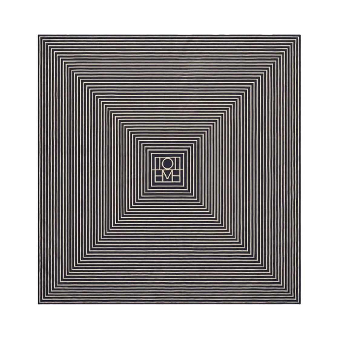 222-890-217-200 (W) Toteme Monogram Cotton Silk Scarf Black