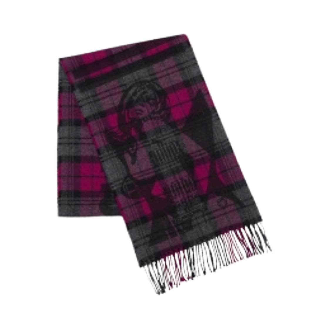 히스테릭 글래머 MAC.N 기타 걸 체크 스카프 퍼플