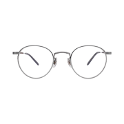 Garrett Leight Wilson Metal Brushed Silver Matte Spotted Light Grey