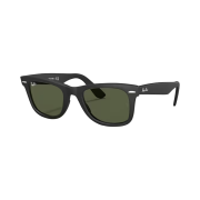 Ray-Ban Original Wayfarer Classic Matte Black Frame Green Classic G-15 Lenses Low Bridge Fit
