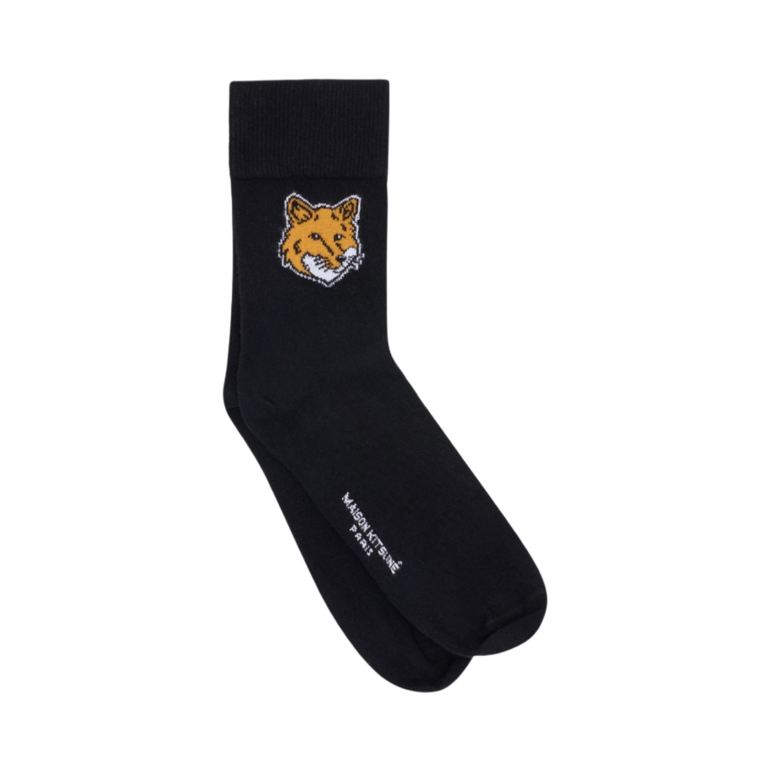 MM06401KT0010-P199 Maison Kitsune Fox Head Socks Black