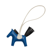 Hermes Rodeo PM Charm Milo & Bleu de France Noir Craie