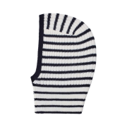 (W) Open Yy Stripe Zip Up Balaclava Ivory