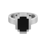 Nonenon Pixel Oval Ring Silver925