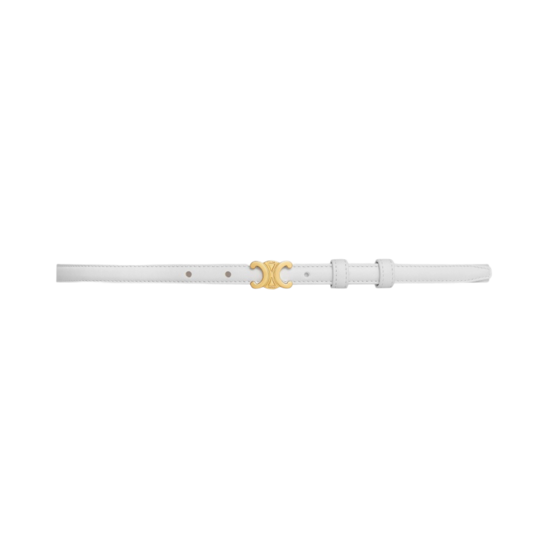 셀린느 스무스 카프스킨 틴 트리옹프 벨트 아크틱 화이트(Celine Teen Triomphe Belt in Smooth Calfskin Arctic White) - 1