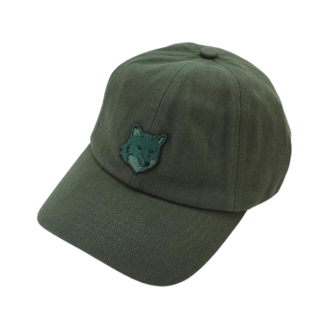 MM06104WW0096-P391 Maison Kitsune Bold Fox Head 6P Cap Ranger Green