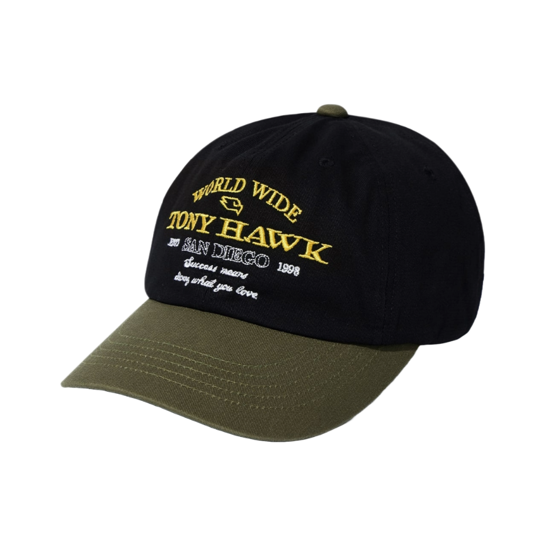 TH2403CA03BK TONY HAWK College Typography Ball Cap Black