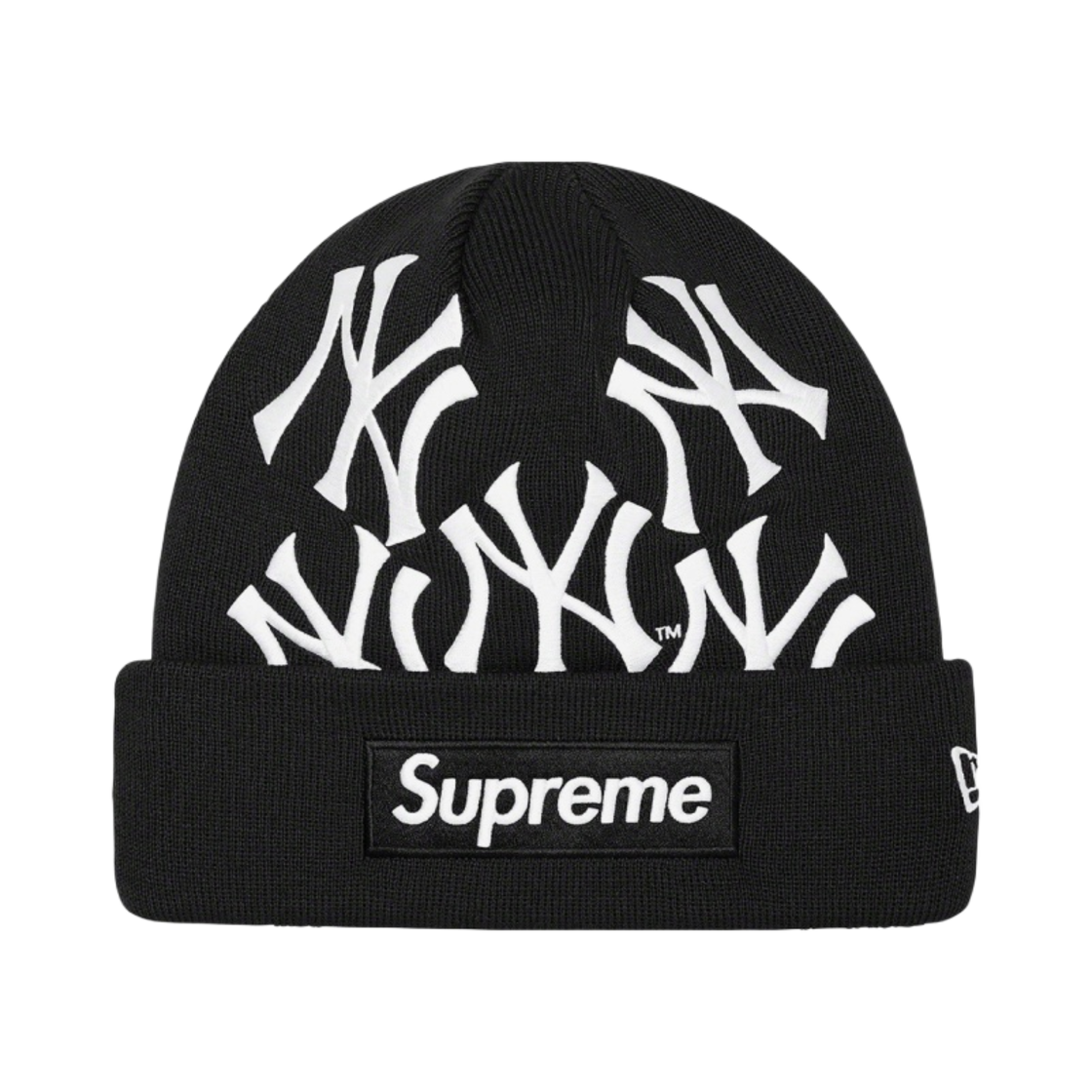 슈프림 x 뉴욕 양키스 뉴에라 박스로고 비니 블랙 - 21FW(Supreme x New York Yankees New Era Box Logo Beanie Black - 21FW)