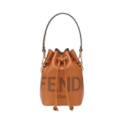 Fendi Roma Mon Tresor Leather Mini Bag Brown
