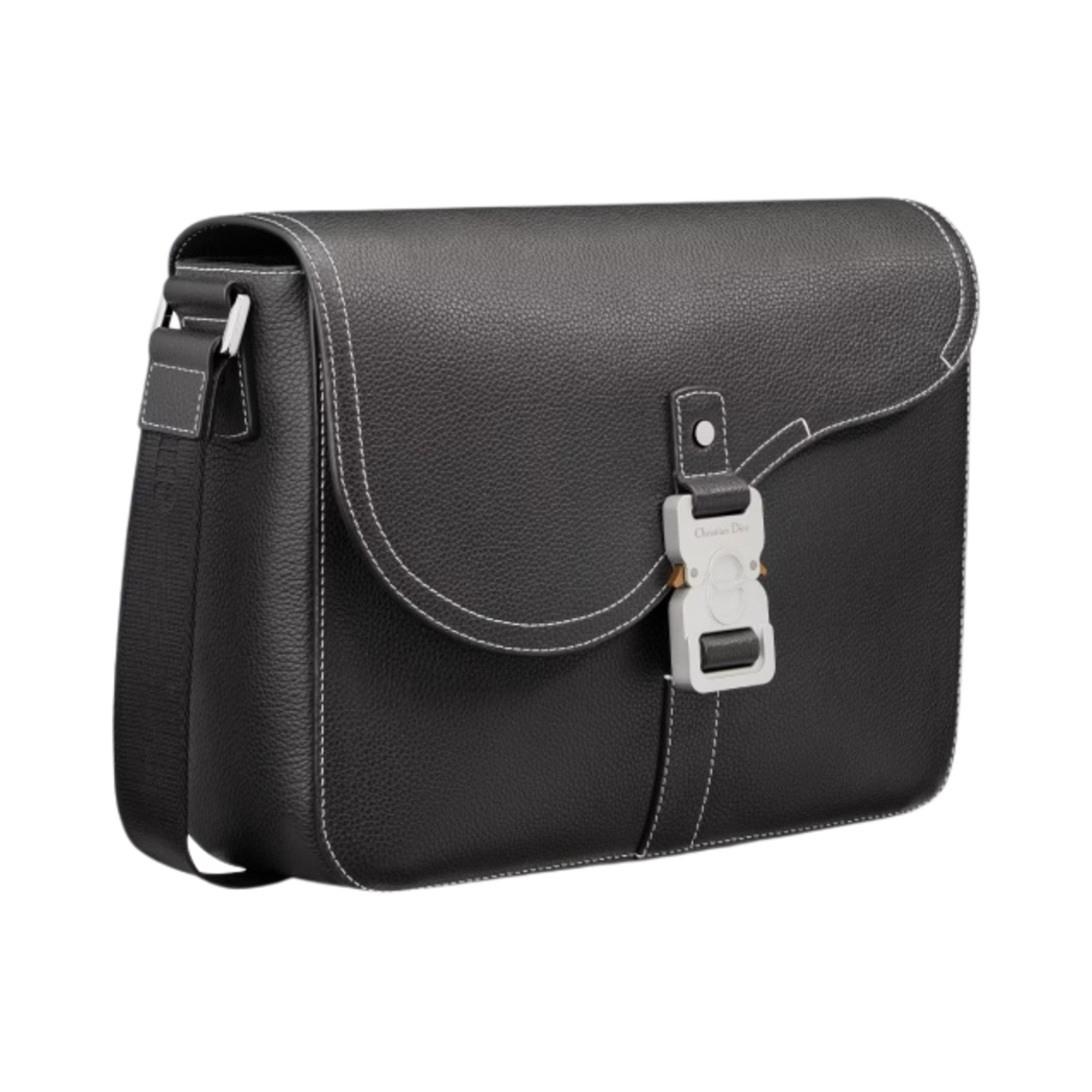 디올 새들 메신저백 그레인드 카프스킨 & 블랙(Dior Saddle Messenger Bag Grained Calfskin & Black) - 2
