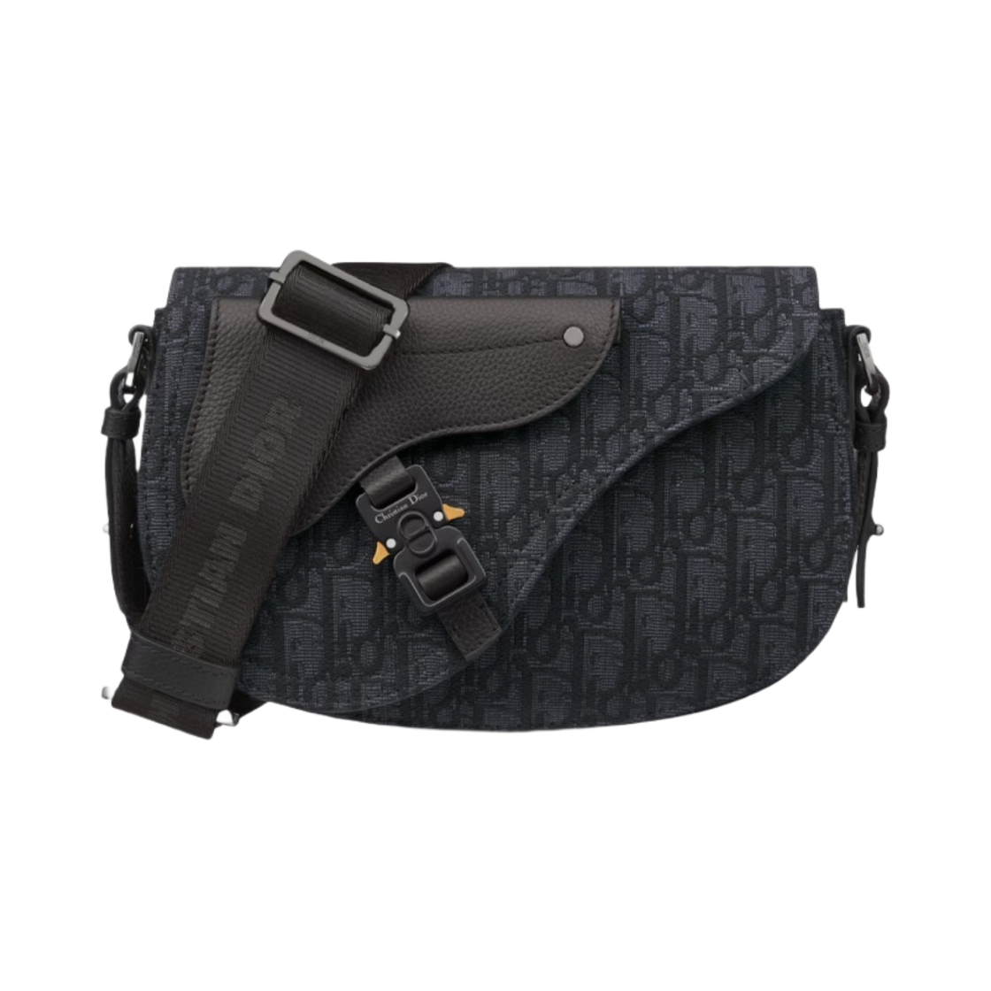 디올 새들 메신저백 디올 오블리크 자카드 그레인드 카프스킨 블랙