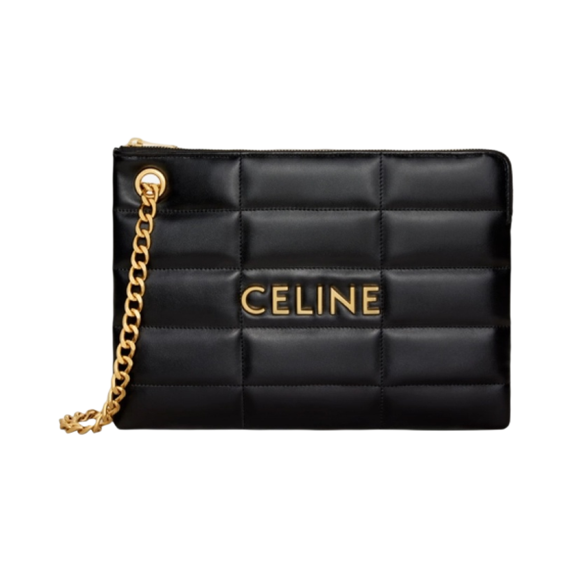 셀린느 퀼티드 카프스킨 체인 스몰 파우치 블랙(Celine Small Pouch with Chain in Quilted Calfskin Black) - 1