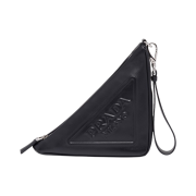 Prada Leather Prada Triangle Pouch Black
