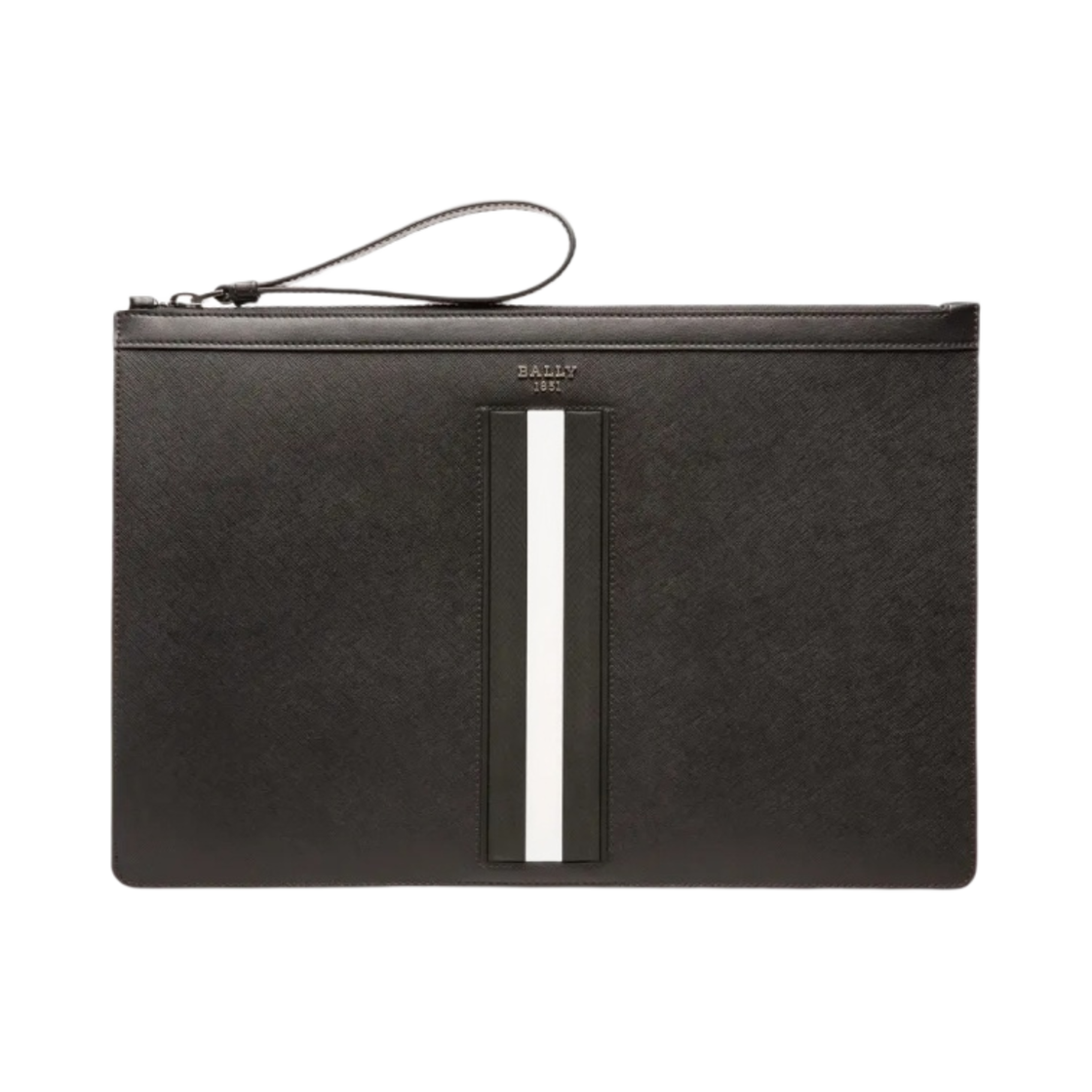 발리 볼리스 라지 리사이클 레더 파우치 블랙(Bally Bollis Large Recycled Leather Pouch Black)