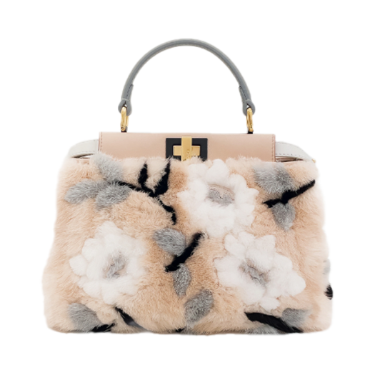 ITGWKMUMCDKQ Fendi 2019 Pre-Fall Collection Mink Peekaboo Iconic Mini Pink Gold