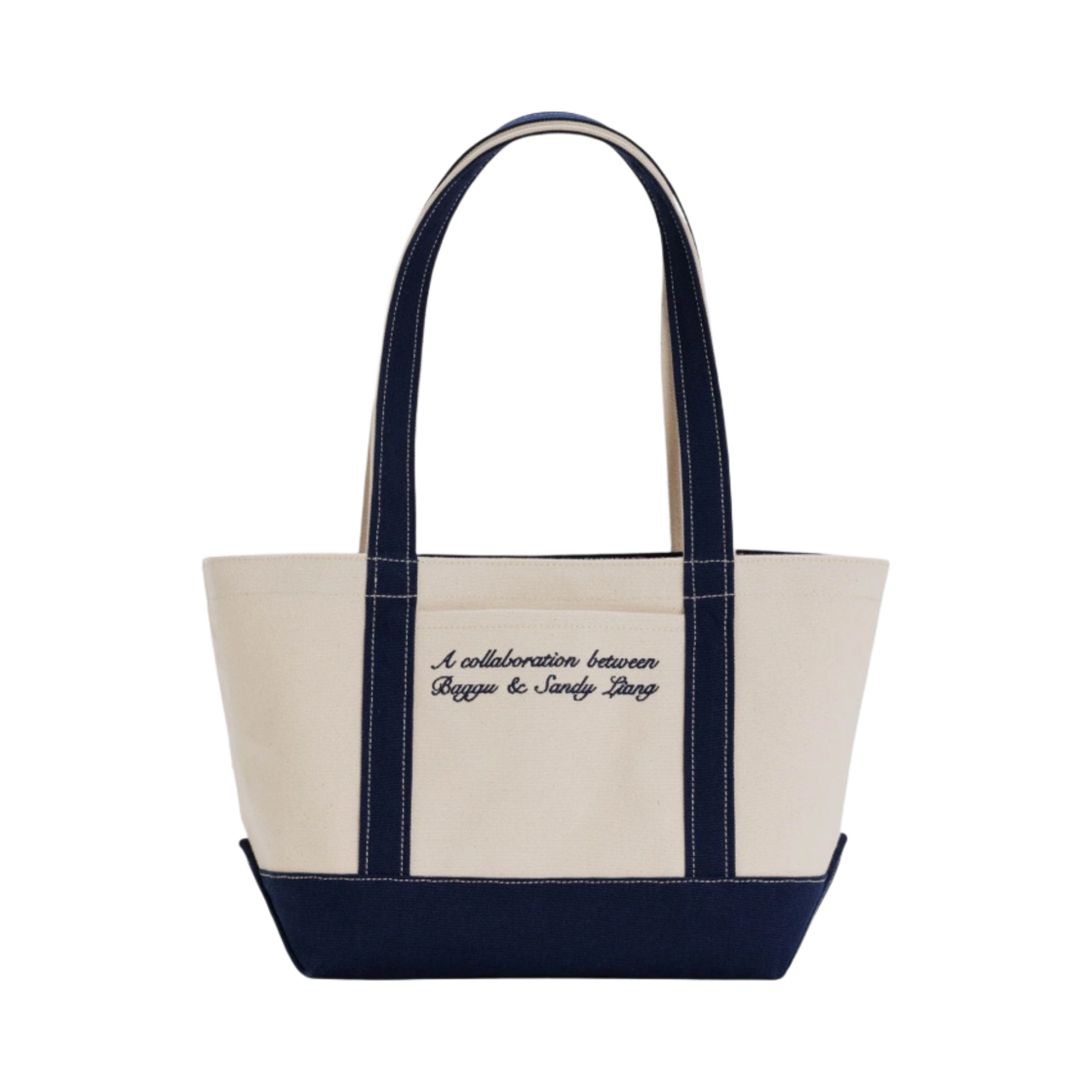 샌디 리앙 x 바쿠 스몰 헤비웨이트 캔버스 토트백 네이비(Sandy Liang x Baggu Small Heavyweight Canvas Tote Bag Navy)