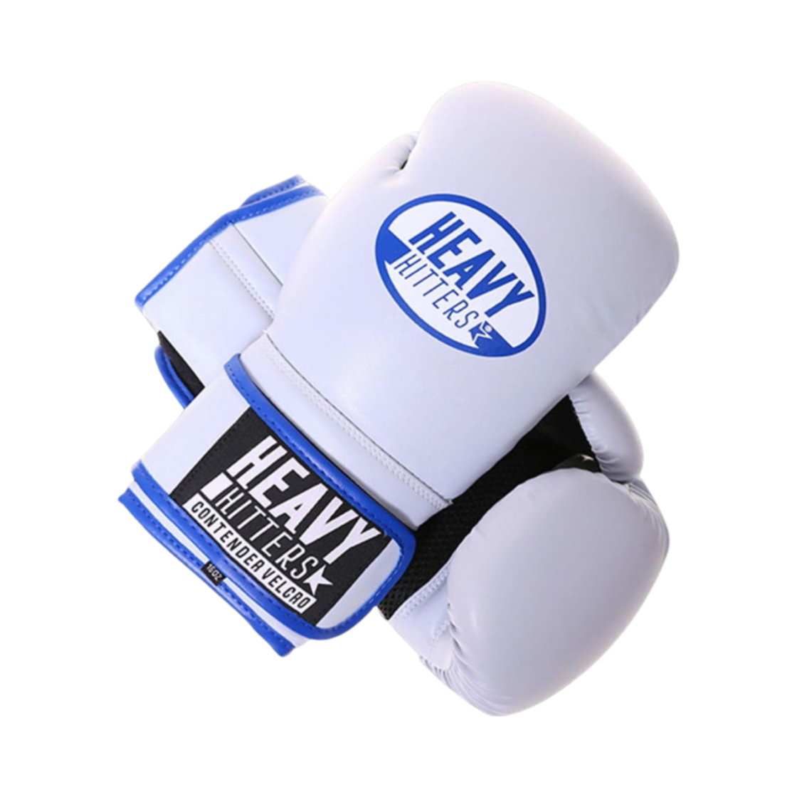 H3-GB Heavy Hitter Contender Velcro Boxing Gloves Grey Blue