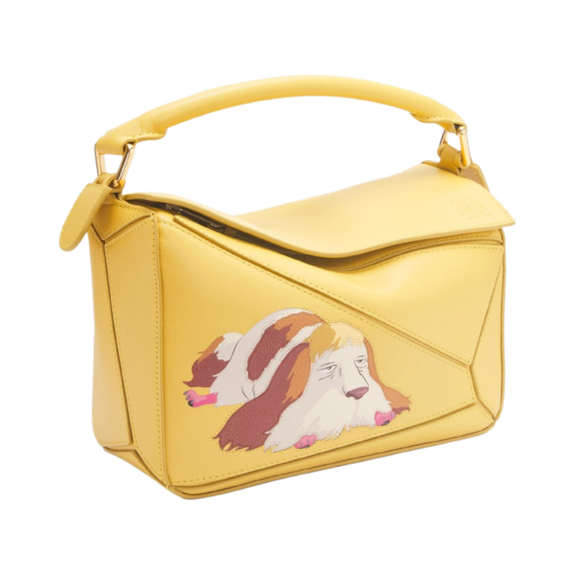 로에베 x 하울의 움직이는 성 힌 스몰 퍼즐백 사틴 카프스킨 다크 옐로우(Loewe x Howl's Moving Castle Heen Small Puzzle Bag in Satin Calfskin Dark Yellow) - 2