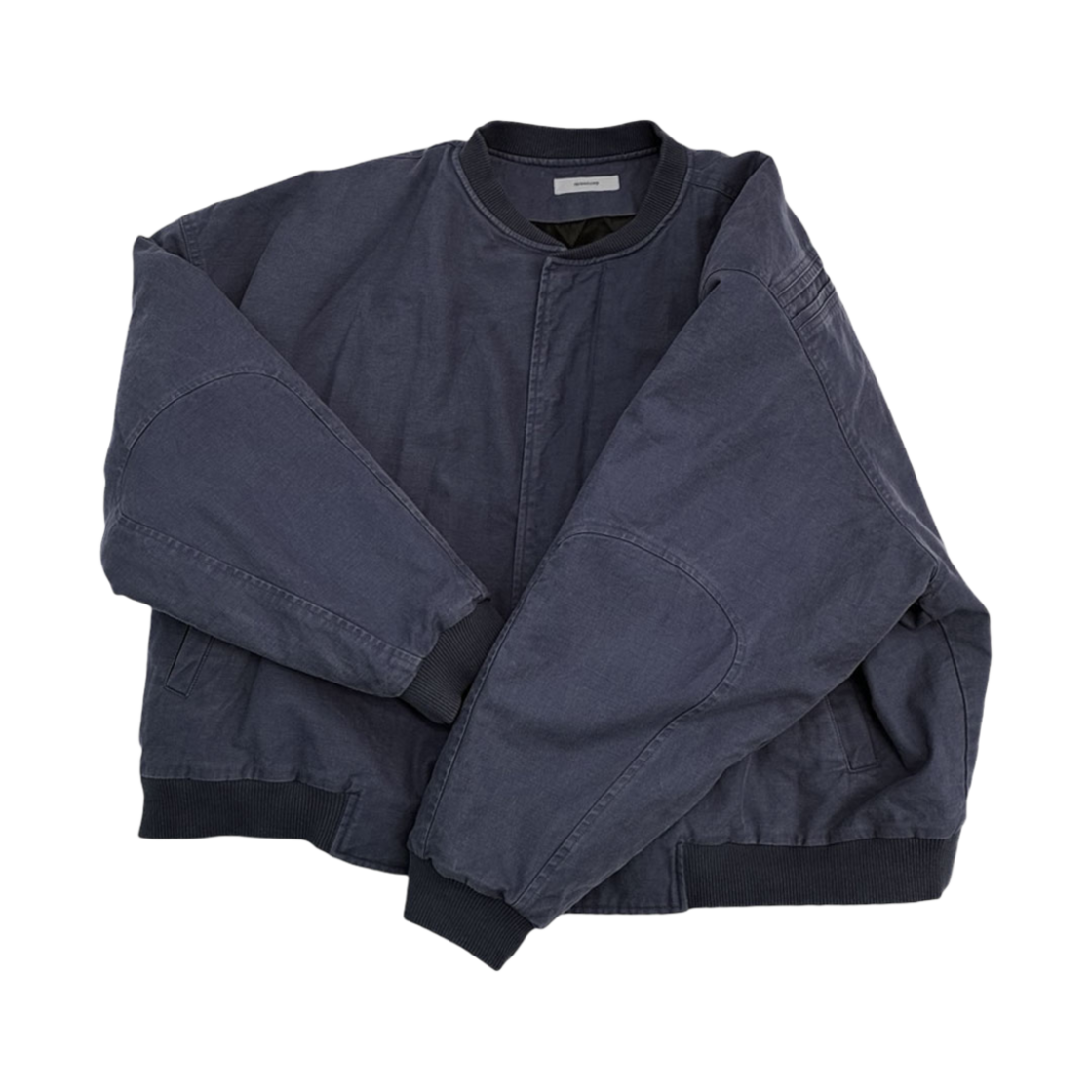 논노드 서퍼 다이 서지 봄버 자켓 빈티지 네이비 블랙(Nonnod Sulfur Dye Serge Bomber Jacket Vintage Navy Black)
