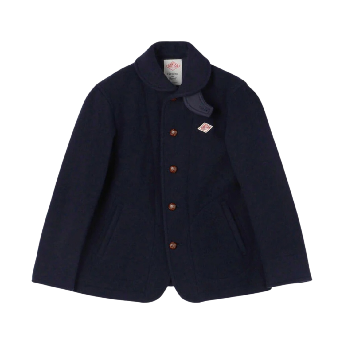 단톤 울 파일 라운드 칼라 자켓 네이비(Danton Wool Pile Round Collar Jacket Navy)