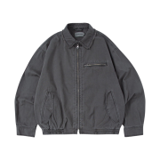 Thevinylhouse Dyed Cut Off Blouson Charcoal
