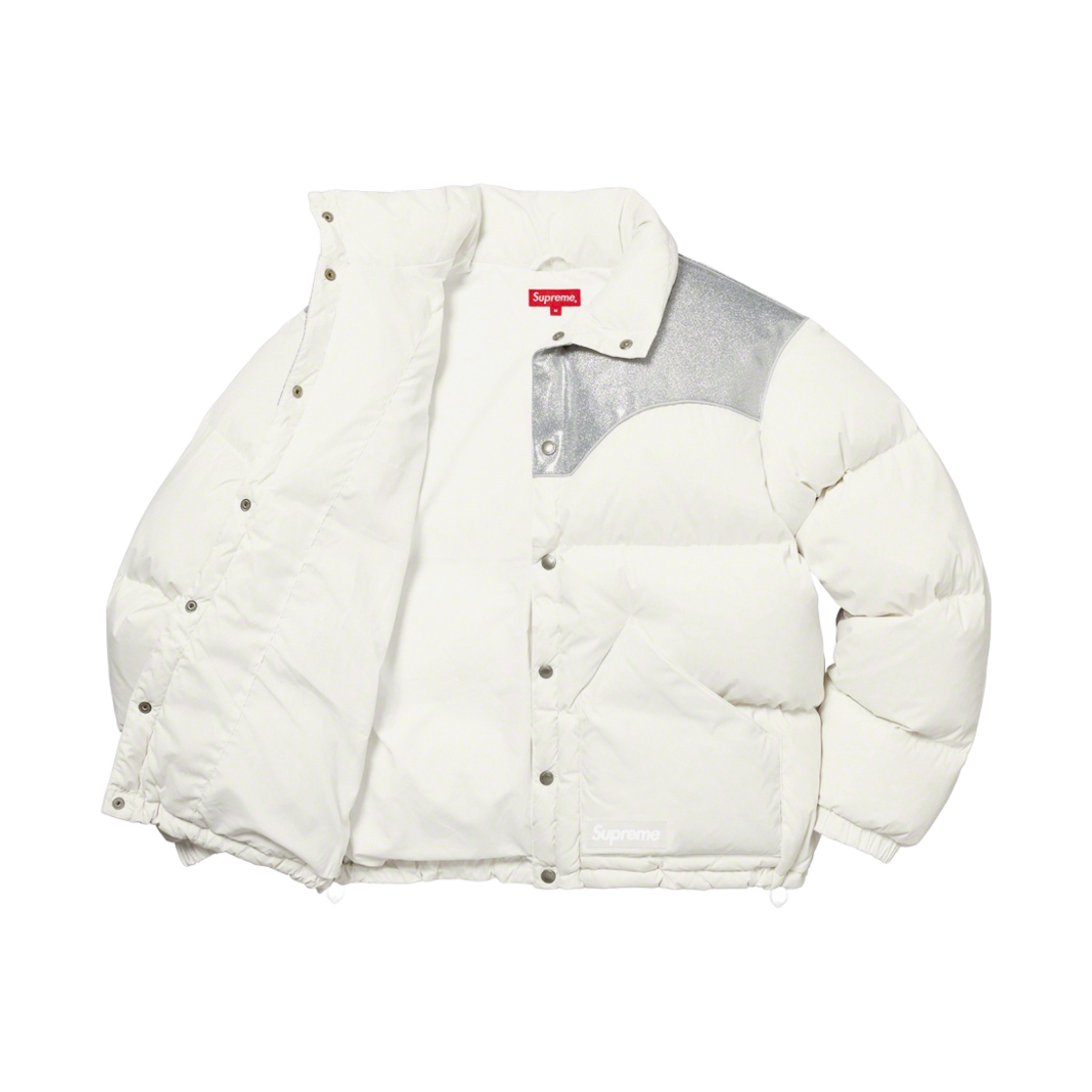 슈프림 글리터 요크 다운 퍼퍼 자켓 화이트 - 22FW(Supreme Glitter Yoke Down Puffer Jacket White - 22FW) - 2