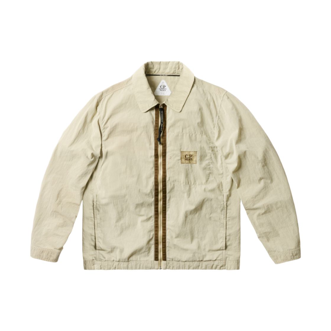 팔라스 x C.P. 컴퍼니 50 필리 집 스루 셔츠 스톤 - 25SS(Palace x C.P. Company 50 Fili Zip Through Shirt Stone - 25SS)