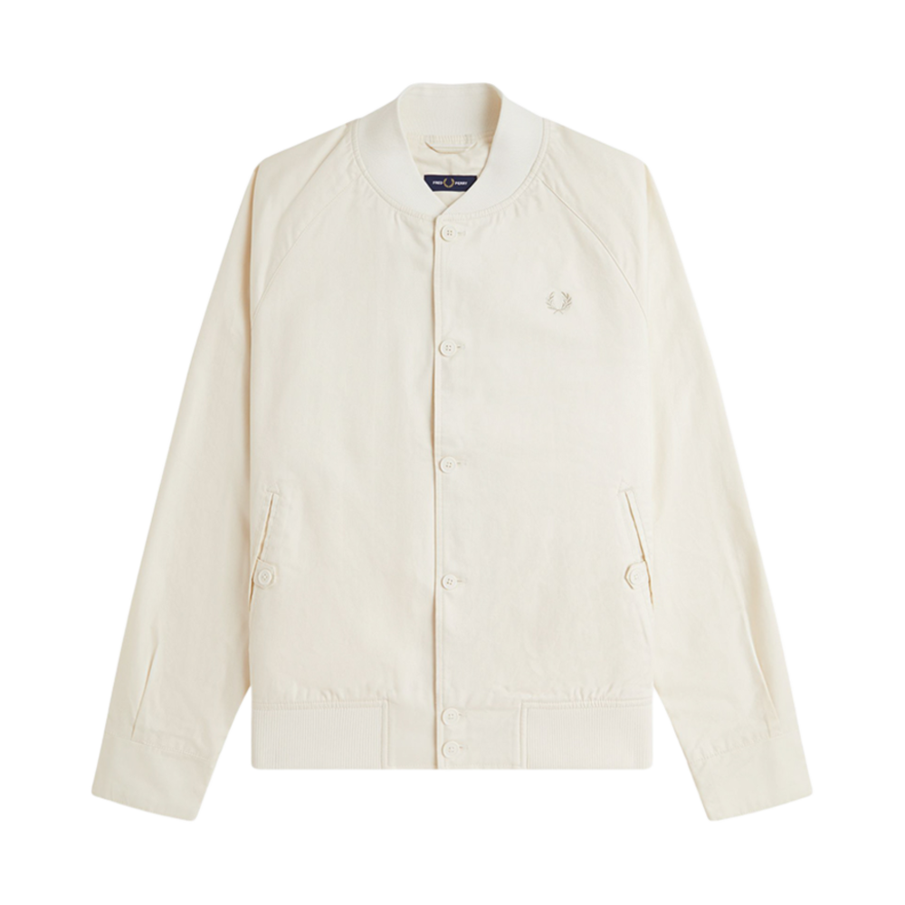 AFPM2519032-560 Fred Perry Clubhouse Twill Tennis Jacket Ecru