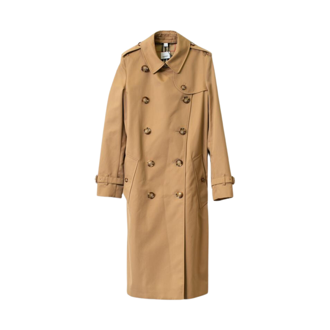 8041099 (W) Burberry Logo Graphic Gabardine Trench Coat Beige
