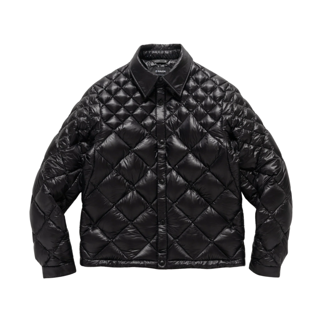 난가 x 헤븐 스카이라인 나일론 립스탑 구스 다운 셔츠 자켓 블랙(Nanga x Heaven Skyline Nylon Ripstop Goose Down Shirt Jacket Black)