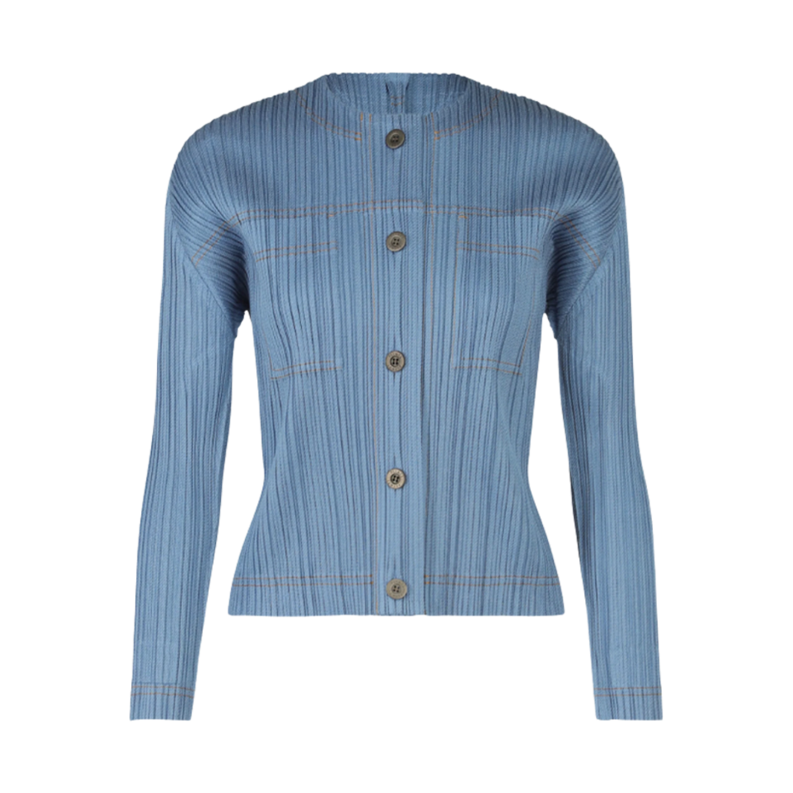 JC602-70 (W) Pleats Please Issey Miyake Cotton Denim Light Blue