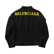 Balenciaga Logo Denim Jacket Black