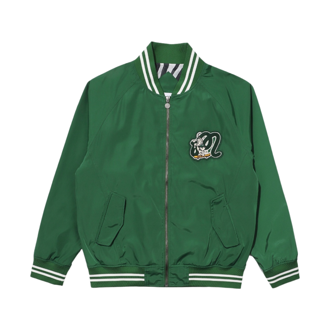 - Malbon Golf Tiger Buckets Stadium Jacket Green