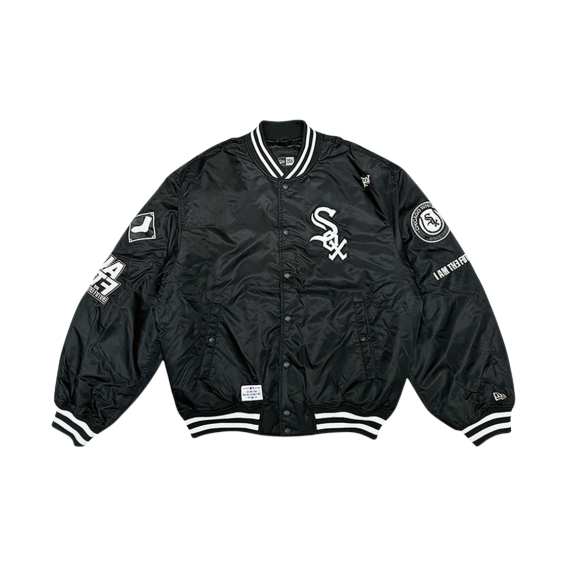 아이엠더퓨처 x 뉴에라 화이트삭스 스타디움 자켓 블랙(IATF x New Era White Sox Stadium Jacket Black)