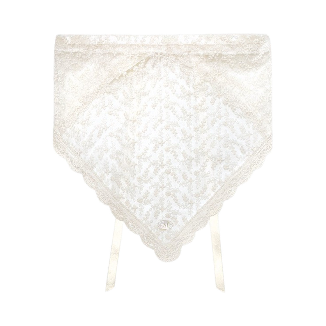 MF2479HB001MCRFR Margarin Fingers Pendant Lace Bonnet Cream