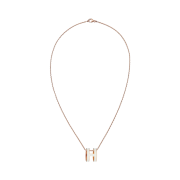 (W) Hermes Pop H Pendant Rose Gold & Blanc