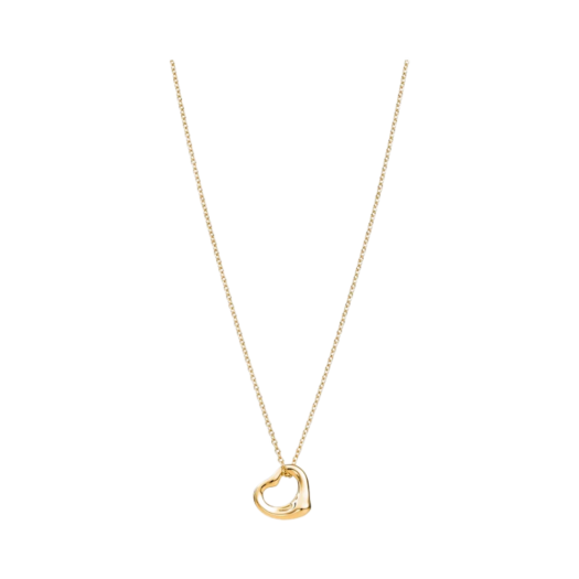 Tiffany & Co. Elsa Peretti Open Heart Pendant 11mm Small Yellow Gold