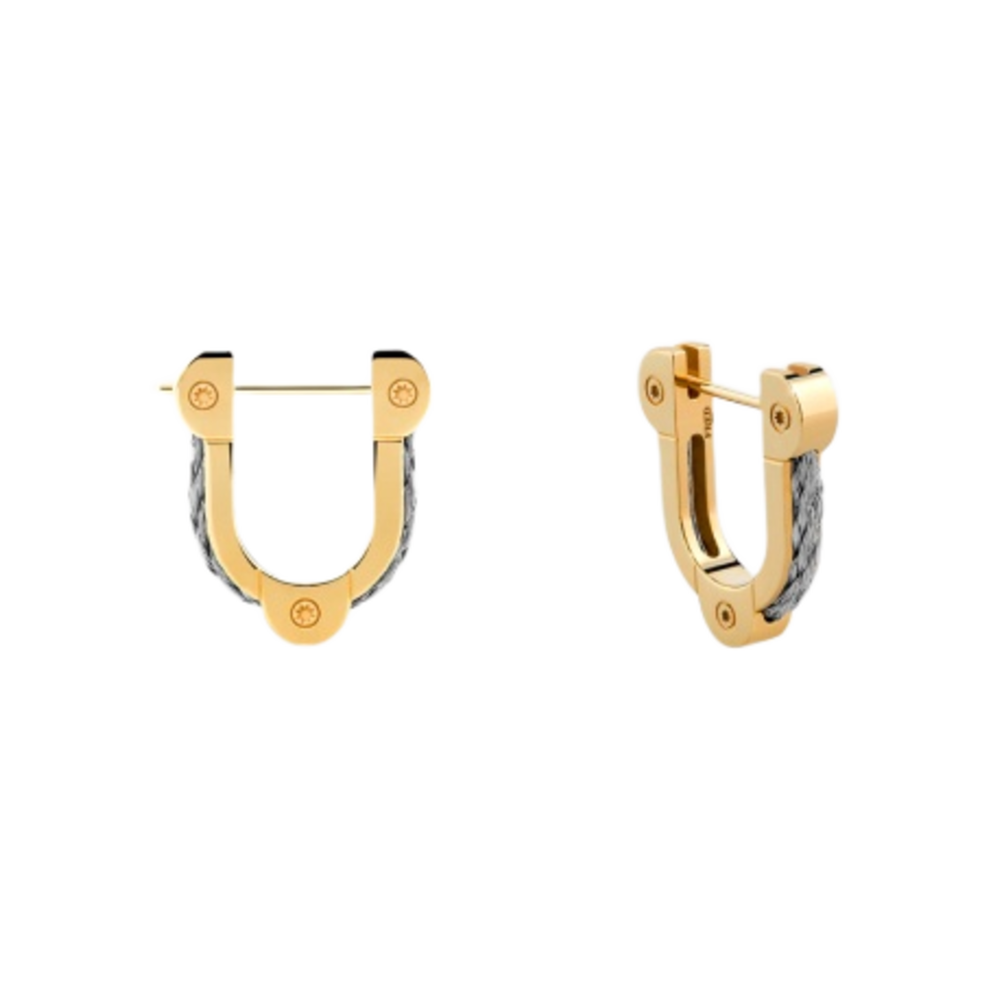 프레드 포스 10 윈치 이어링 옐로우 골드 스틸 (2개 세트)(Fred Force 10 Winch Earring Yellow Gold Steel (Set of 2))