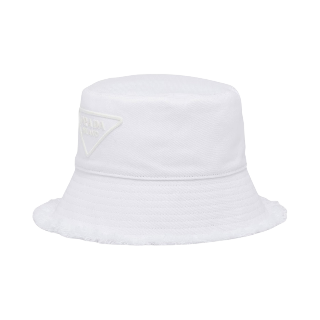 (W) 프라다 드릴 버킷햇 화이트((W) Prada Drill Bucket Hat White) - 1