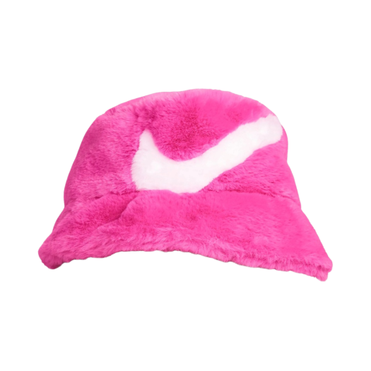 Nike Apex Faux Fur Swoosh Bucket Laser Fuchsia