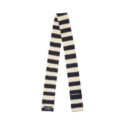 Open Yy Stripe Pocket Scarf Navy Cream