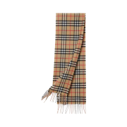 Burberry Mini Classic Vintage Check Cashmere Muffler Archive Beige