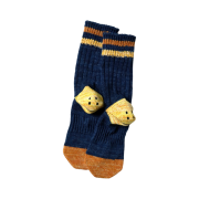 Kapital 60 Pieces Heather Ivy Rainbowy Happy Heel Hold Socks Navy