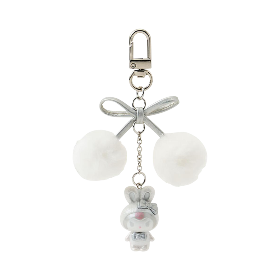 130427 Sanrio Kuromi Fluffy Snow Rabbit Keychain