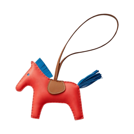 Hermes Rodeo MM Charm Milo & Rose Texas Bleu Zanzibar Gold