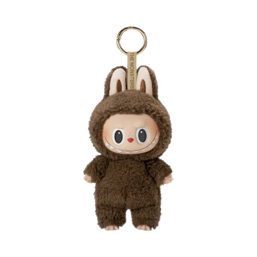 Pop Mart Labubu The Monsters Labubu Tasty Macarons Series Chestnut Cocoa Keyring (Opened Case)