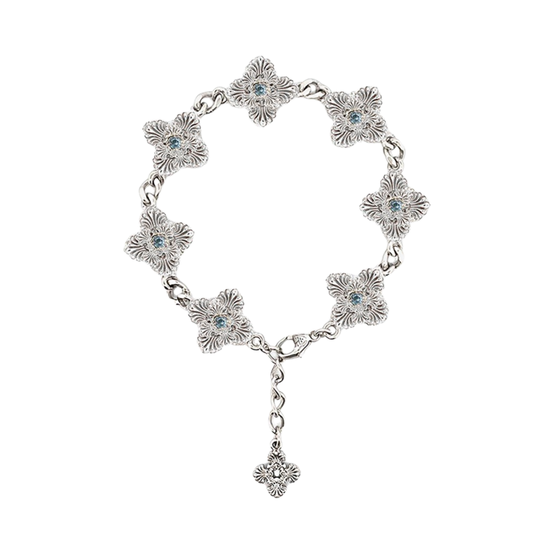 SBN. 0623 Scudo Bossom Shell Aquamarine Bracelet Extrabold