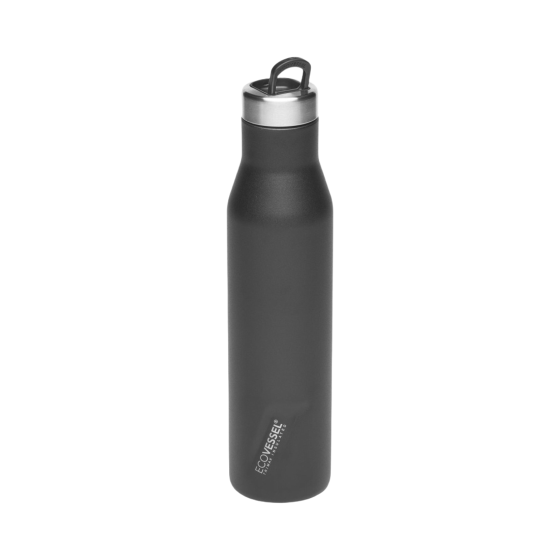 에코베슬 더 아스펜 25온즈 히든 핸들 탑 보틀 텀블러 750ml 블랙 쉐도우(Ecovessel The Aspen 25 oz. Bottle with Hidden Handle Top Tumbler 750ml Black Shadow)