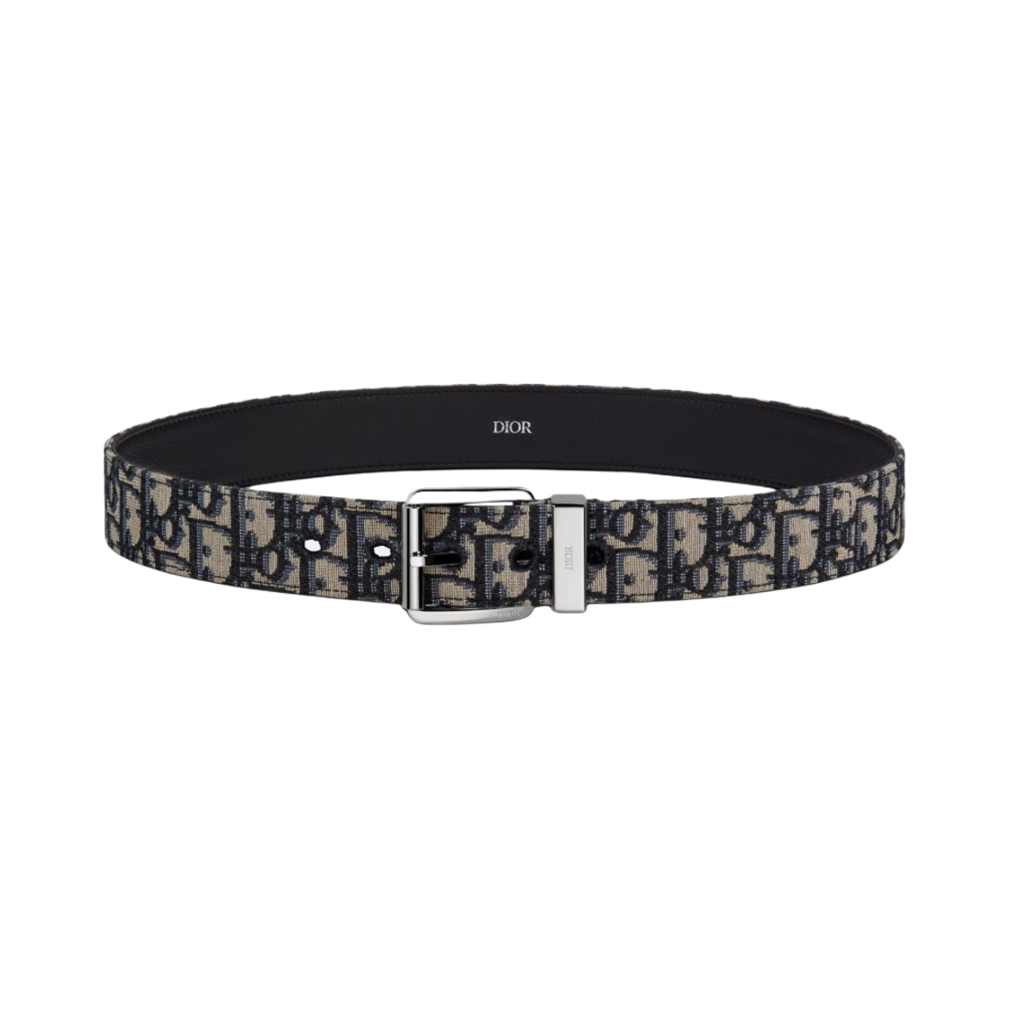 디올 35mm 벨트 베이지 & 블랙 디올 오블리크 자카드(Dior 35mm Belt Beige & Black Dior Oblique Jacquard) - 1